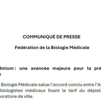 Dosage du cadmium en laboratoire de biologie médicale 